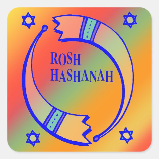 Holiday Horns - Quadratischer Aufkleber (Vorderseite)