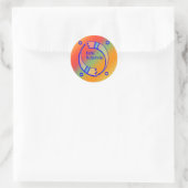Holiday Horns - Runder Aufkleber (Tasche)