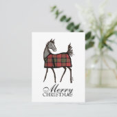 Holiday Horse Fox mit Blanket Weihnachten (Stehend Vorderseite)