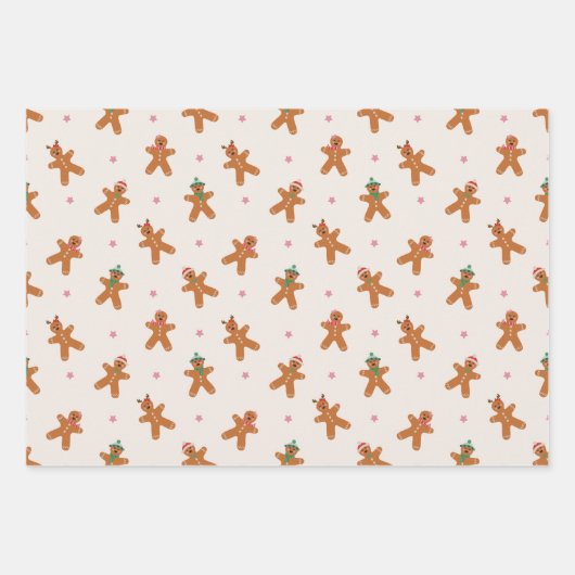 Holiday Hot Coco und Gingerbread Man Cookies Geschenkpapier Set (Vorderseite 2)