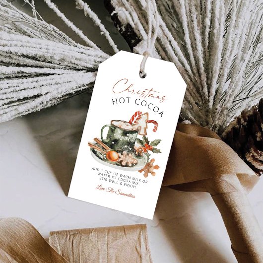 Holiday Hot Cocoa - Geschenk Tag Geschenkanhänger