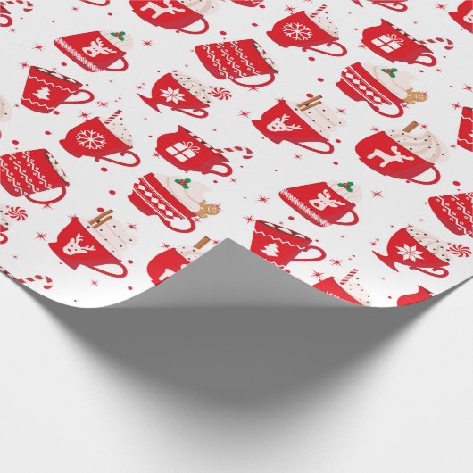 Holiday Hot Cocoa Wrapping Paper Geschenkpapier (Ecke)
