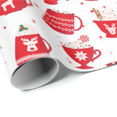 Holiday Hot Cocoa Wrapping Paper Geschenkpapier (Rolleneckpunkt)