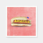 Holiday Hot Dog auf Gingham Serviette (Vorderseite)