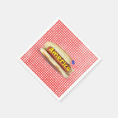 Holiday Hot Dog auf Gingham Serviette (Ecke)