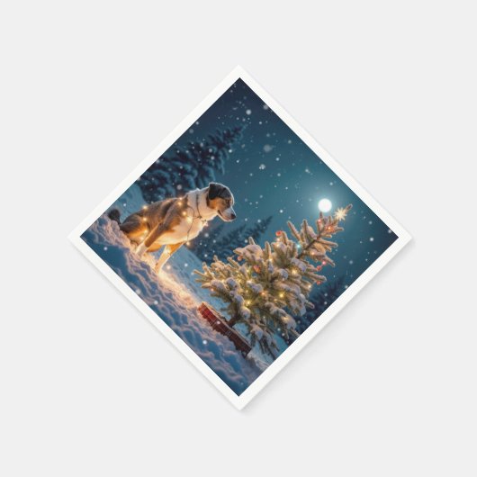 Holiday Hound Tangle Serviette (Ecke)