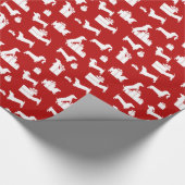 Holiday Hounds Dackel Weihnachten Geschenkpapier (Ecke)