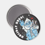 Holiday Hugs Yeti! Magnet (Vorderseite/Rückseite)