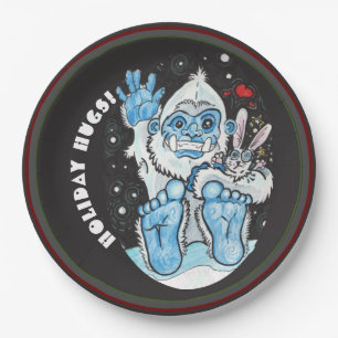 Holiday Hugs Yeti! Pappteller