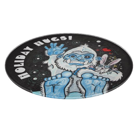 Holiday Hugs Yeti! Schneidebrett (Ecke)
