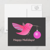 Holiday Hummingbird Feiertagspostkarte (Vorne/Hinten)