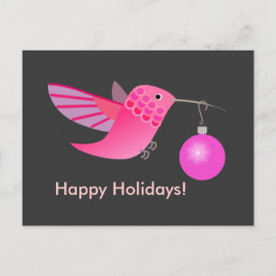 Holiday Hummingbird Feiertagspostkarte