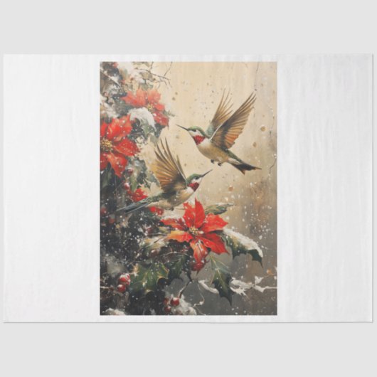 Holiday Hummingbirds Seidenpapier (Vorderseite)