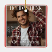 Holiday Hunk magazine cover style Ornament (Rückseite)