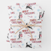 Holiday Husky und Border Collie/Aussie Geschenkpapier Set (Beispiel)