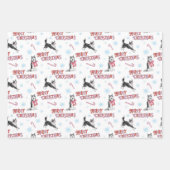 Holiday Husky und Border Collie/Aussie Geschenkpapier Set (Vorderseite)