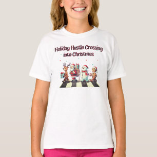 Holiday Hustle Crossing in Weihnachten Frauen T-Shirt