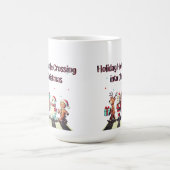Holiday Hustle Crossing in Weihnachten Tasse (Mittel)