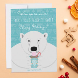 Holiday Hyge Polar Bear Sips Hot Cocoon Auf Aquama Karte