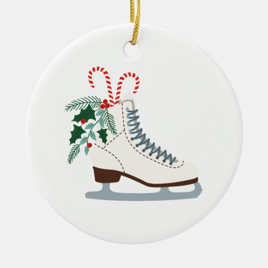 Holiday Ice Skate Keramik Ornament (Vorne)