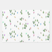 Holiday Ice Skaten Skifahren Snowboarden Außenbere Geschenkpapier Set (Vorderseite 3)