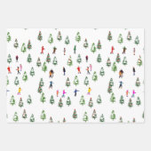 Holiday Ice Skaten Skifahren Snowboarden Außenbere Geschenkpapier Set (Vorderseite 2)