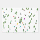Holiday Ice Skaten Skifahren Snowboarden Außenbere Geschenkpapier Set (Vorderseite)