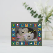Holiday Icons Cartoon Border Template Postkarte (Stehend Vorderseite)