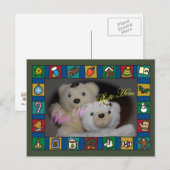 Holiday Icons Cartoon Border Template Postkarte (Vorne/Hinten)