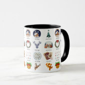 Holiday Icons Compilation Christmas Coffee Cup Tasse (VorderseiteRechts)
