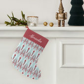 Holiday Ikat Pattern Personalisiert Kleiner Weihnachtsstrumpf