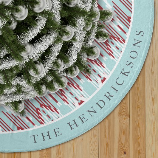 Holiday Ikat Personalisiert Polyester Weihnachtsbaumdecke