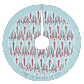 Holiday Ikat Personalisiert Polyester Weihnachtsbaumdecke (Vorderseite)