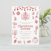 Holiday Illustrations Work Party Einladungen (Stehend Vorderseite)