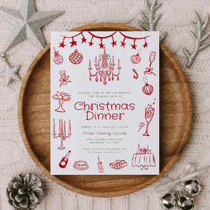 Holiday Illustrations Work Party Einladungen