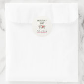 Holiday Jam Etikett | Weihnachtskonserven Aufklebe Runder Aufkleber (Tasche)