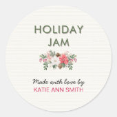Holiday Jam Label | Christmas Canning Sticker (Vorderseite)