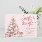 Holiday Jingle & Mingle Party Einladung (Stehend Vorderseite)