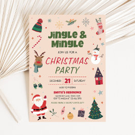 Holiday Jingle und Mingle Niedliches Party zu Weih Einladung