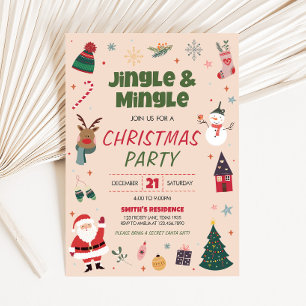 Holiday Jingle und Mingle Niedliches Party zu Weih Einladung