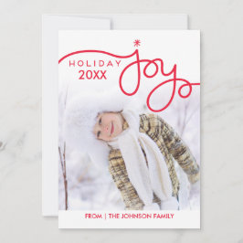 Holiday Joto Foto Cards - Red Feiertagskarte