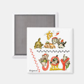 Holiday Joy Cats Magnet (Vorderseite/Rückseite)