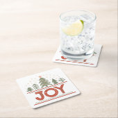 Holiday Joy Christmas Rechteckiger Pappuntersetzer (Vor Ort)