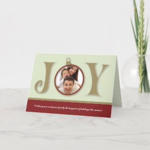 Holiday Joy Custom Family Holiday Card (rot) Feiertagskarte