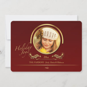 Holiday Joy Foto Card Feiertagskarte