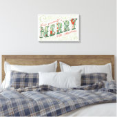 Holiday Joy | Frohe kleine Weihnachten Leinwanddruck (Insitu (Schlafzimmer))