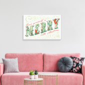 Holiday Joy | Frohe kleine Weihnachten Leinwanddruck (Insitu (Wohnzimmer))