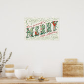 Holiday Joy | Frohe kleine Weihnachten Poster (Küche)