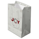 HOLIDAY JOY Gift Medium Gift Bag Mittlere Geschenktüte (Vorderseite Schrägansicht)