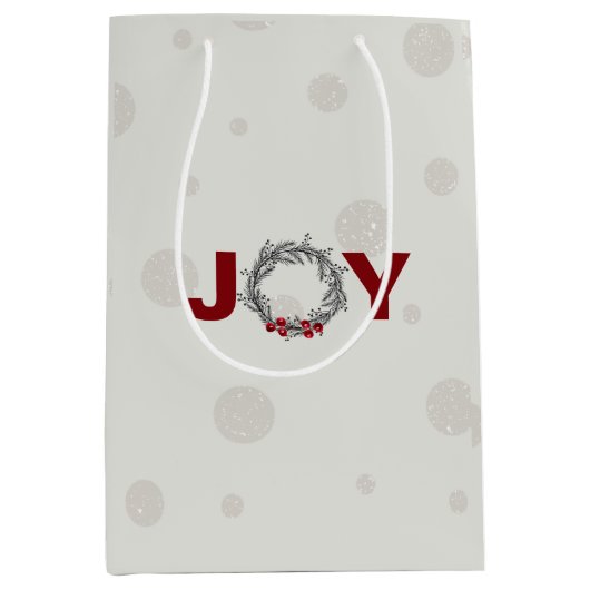 HOLIDAY JOY Gift Medium Gift Bag Mittlere Geschenktüte (Vorderseite)
